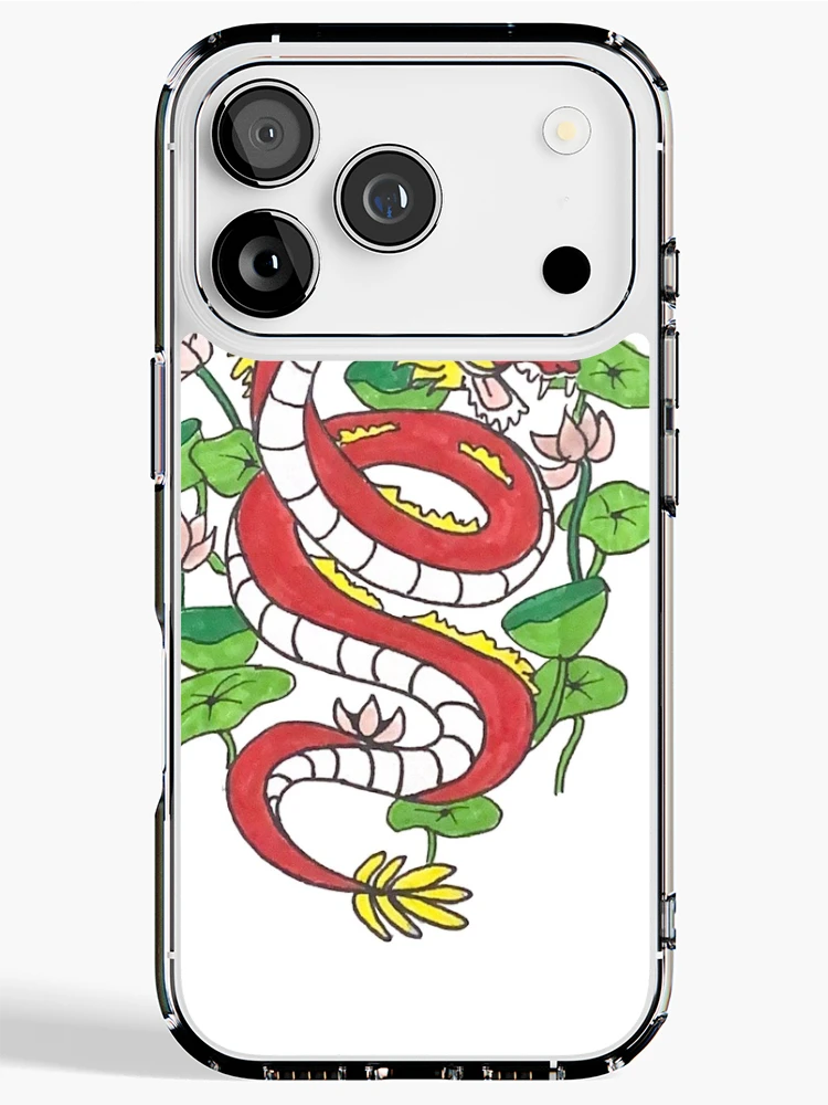 Thumbnail 1 of 5, iPhone Case, Lotus dragon designed and sold by RielGraphics.