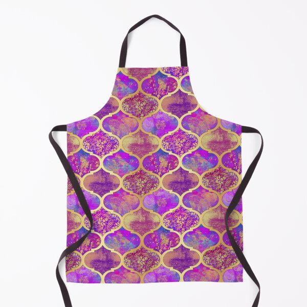 Item preview, Moroccan Quatrefoil Purple Pink and Gold designed and sold by Julie Erin Designs.