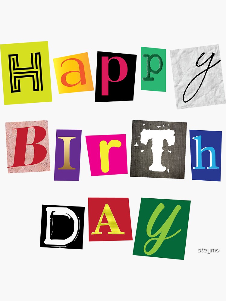 Happy birthday ransom note | Sticker