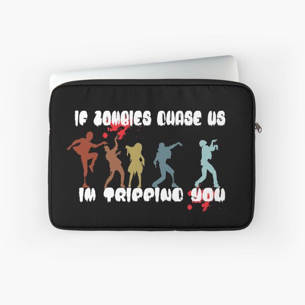 Item preview,  Mens If Zombies Chase Us Im Tripping You Funny Graphic Novelty Halloween, Funny Vintage Graphic Novelty Halloween Gift For Boyfriend designed and sold by Rassitni.