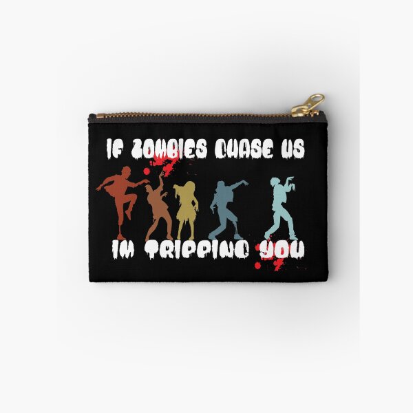 Item preview,  Mens If Zombies Chase Us Im Tripping You Funny Graphic Novelty Halloween, Funny Vintage Graphic Novelty Halloween Gift For Boyfriend designed and sold by Rassitni.
