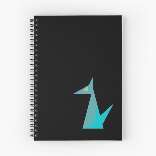 Item preview, Spiral Notebook Dobermann Dog Teal Turquoise Vector Black Background designed and sold by H3designs.