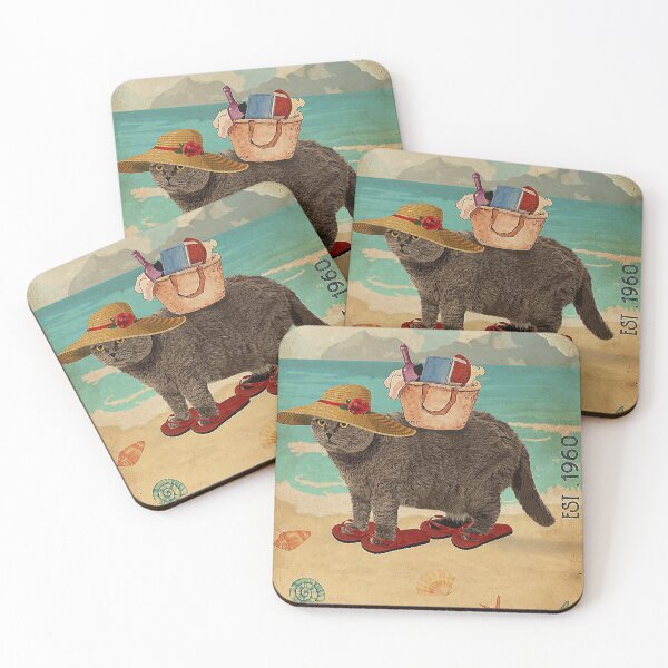 Item preview, British Shorthair Cat gift Beach Life Sandy Toes designed and sold by Douglafa.