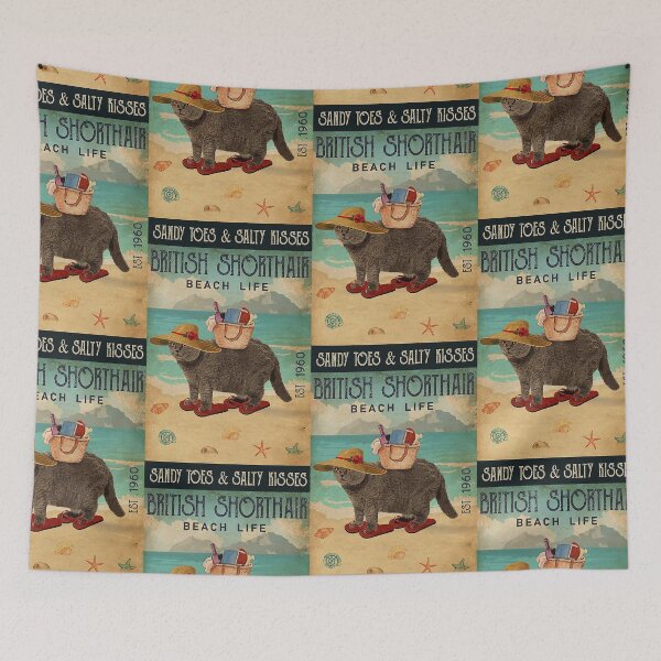 Item preview, British Shorthair Cat gift Beach Life Sandy Toes designed and sold by Douglafa.