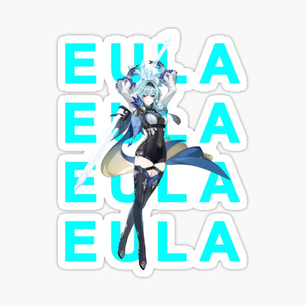 Eula Genshin Impact Stickers for Sale | Redbubble