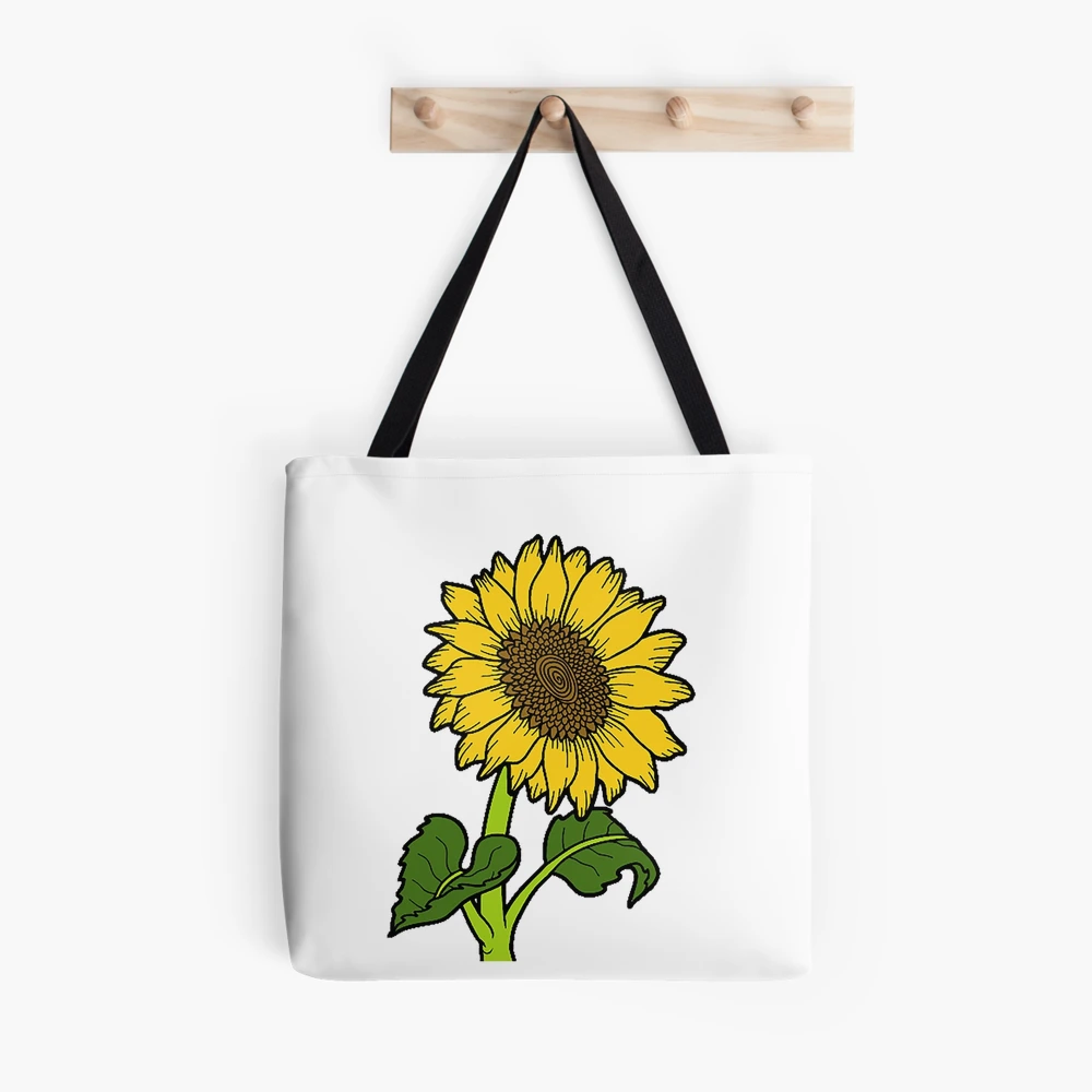 In the Hoop sunflower bag embroidery design - So Fontsy