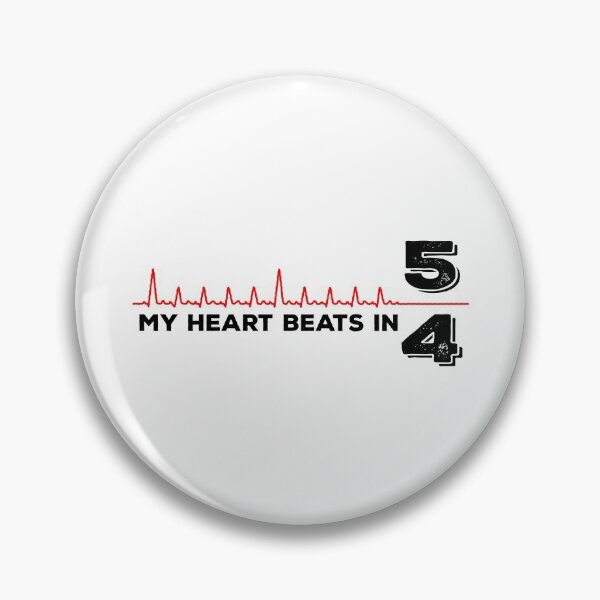Item preview, My Heart Beats in 5/4 - for Drummers (black text) designed and sold by Kendall Anderson.
