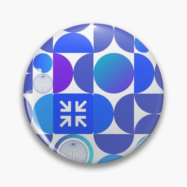 Item preview, Abstract mosaic multicolored blue circle disc and diabolo designed and sold by JEROME MARQUANT.