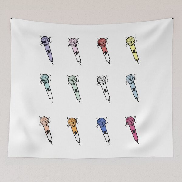 Item preview, Cute Colorful Hand Drawn Microphones - IZ*ONE designed and sold by Niiyoon's Designs.