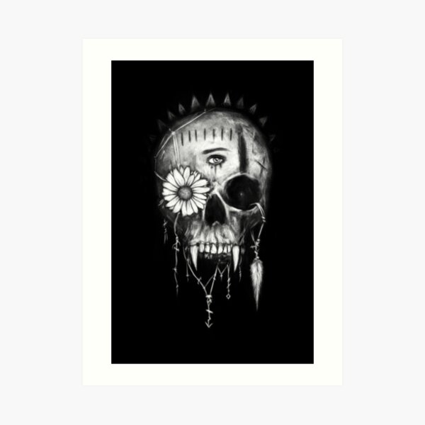 Vampire Skull Art Print