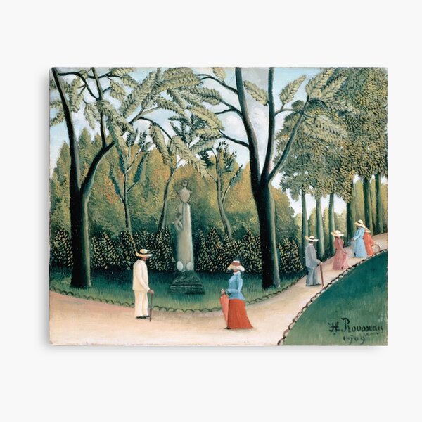 Luxembourg Gardens. Monument to Chopin By Henri Rousseau. Canvas Print