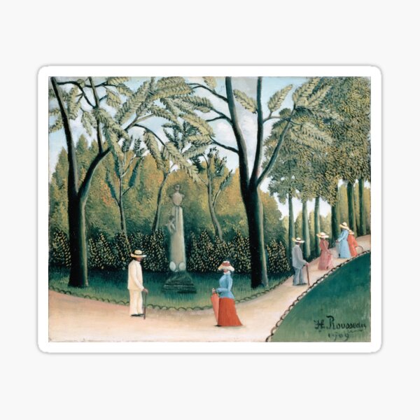 Luxembourg Gardens. Monument to Chopin By Henri Rousseau. Sticker