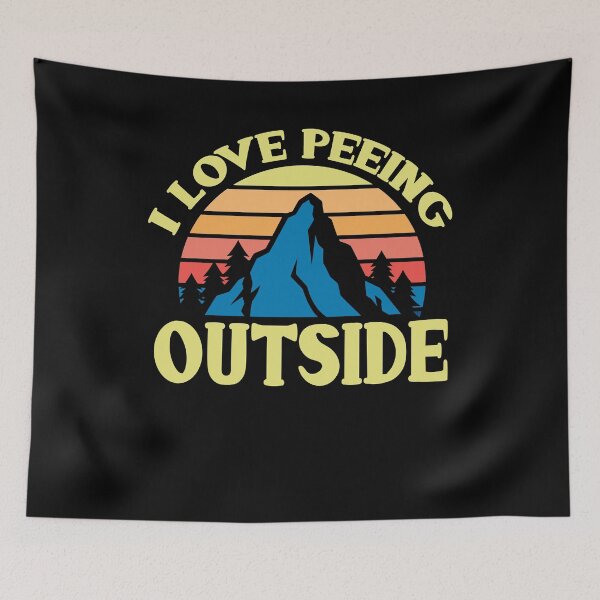 Item preview, I Love Peeing Outside Funny Retro Sunset Camping And Hiking designed and sold by tshirtexpressiv.