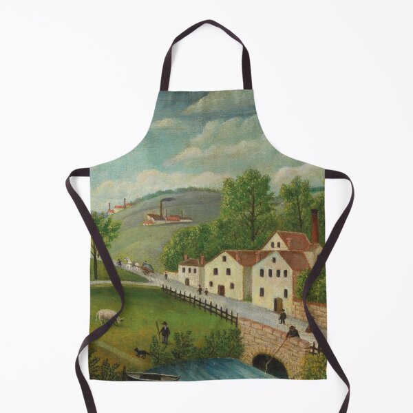 Item preview, Pastoral landscape with stream, fisherman and strollers By Henri Rousseau (French, 1844-1910). designed and sold by sunny-007.