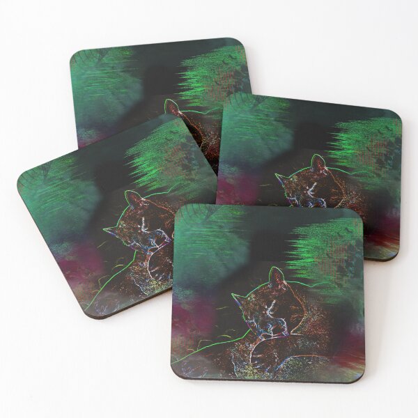 Item preview, Glowing Neon Lioness Lion Cougar Abstract designed and sold by McGee-Artistry.