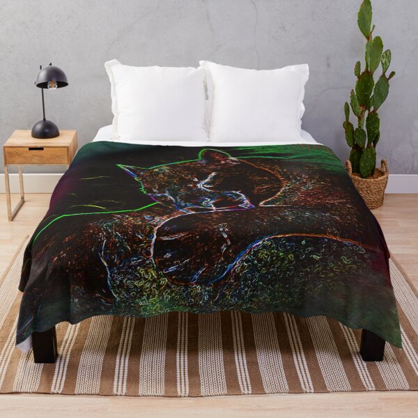 Item preview, Glowing Neon Lioness Lion Cougar Abstract designed and sold by McGee-Artistry.