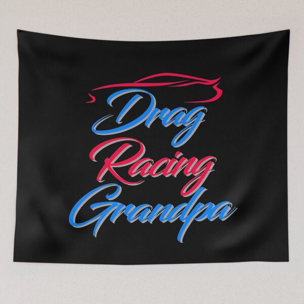 Item preview, Drag Racing Grandpa 3 on Black Background designed and sold by WLHmedia.com .