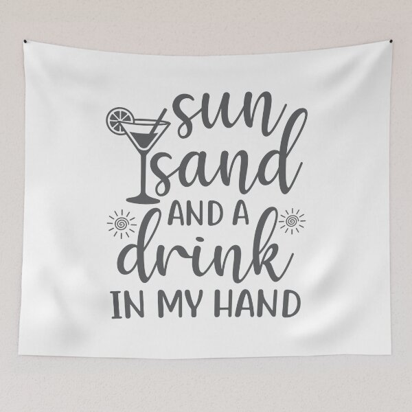Item preview, Sun Sand And a Drink in My Hand Summer design designed and sold by Demirake.