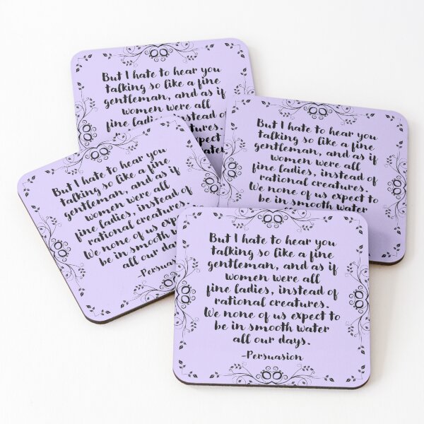 Item preview, Persuasion quote - we none of us expect to be in smooth water all our days designed and sold by introvertcafe.