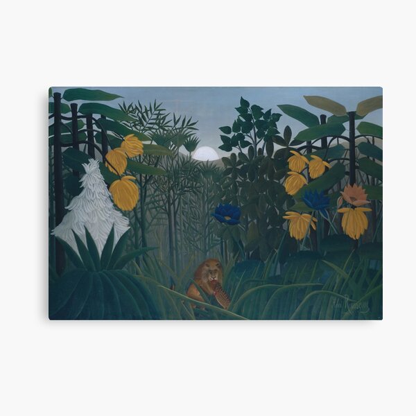 The Repast of the Lion (ca. 1907) By Henri Rousseau (French, 1844-1910). Canvas Print
