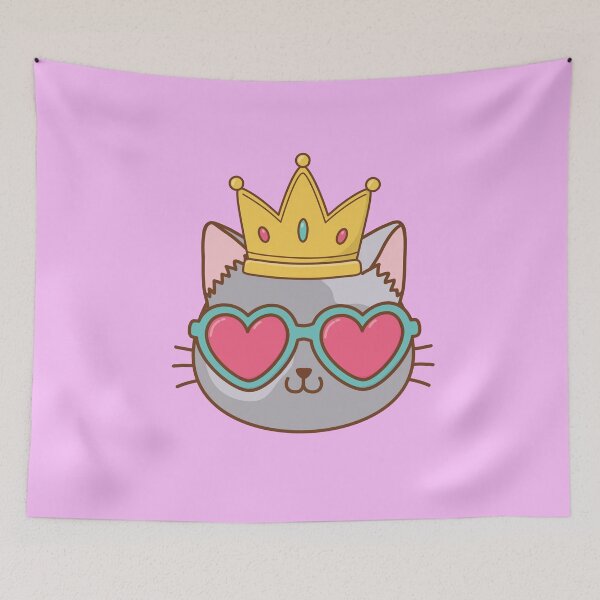Item preview, Cat princess/ cat queen/ cat in a crown designed and sold by fluffyfriends.