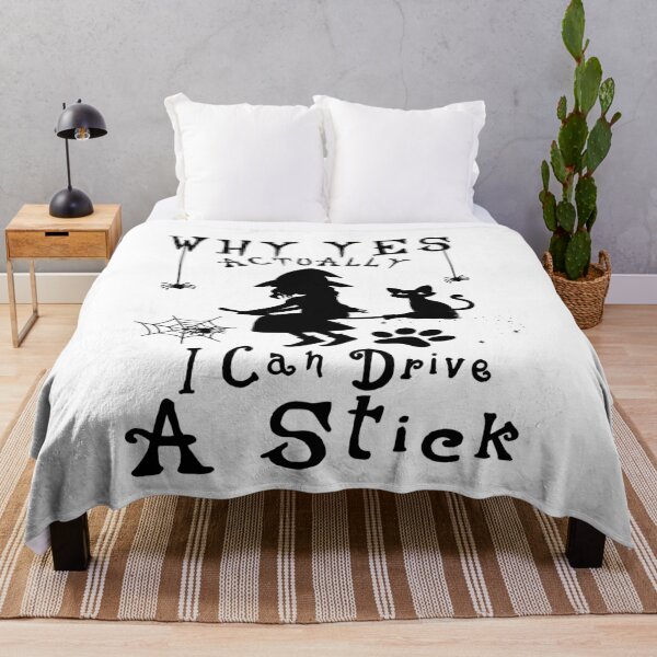 Item preview, Womens Why Yes I Can Drive A Stick Funny Halloween Witch Sarcastic Cute Design designed and sold by Rassitni.