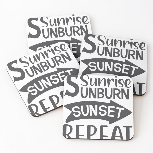 Item preview, Sunrise Sunburn Sunset Repeat, Summer design designed and sold by Demirake.