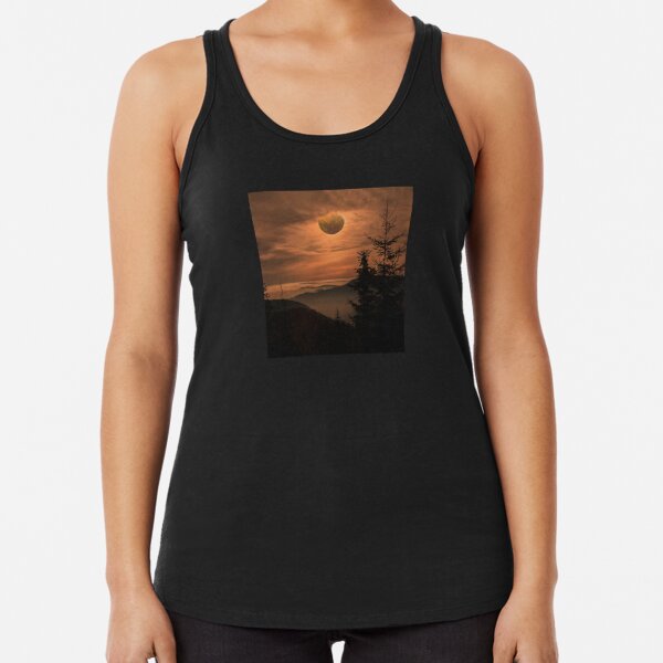 A Frosty Moon Eclipse Racerback Tank Top