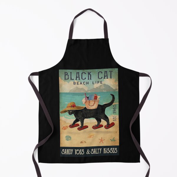Item preview, Beach Life Sandy Toes Black Cat designed and sold by Douglafa.
