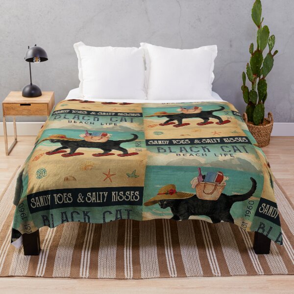 Item preview, Beach Life Sandy Toes Black Cat  designed and sold by Douglafa.
