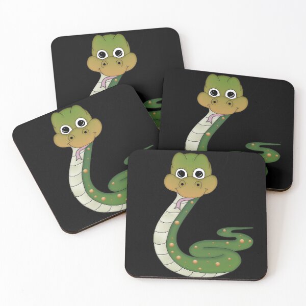 Item preview, Cute Cartoon Snake, Greens and Oranges designed and sold by carolina1.