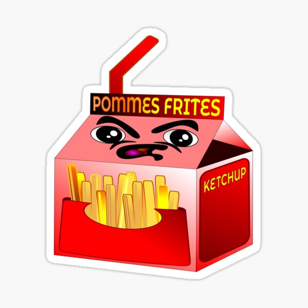 French Fries Fast Food Cartoon French Fries Sticker For Sale By Minimalartstory Redbubble 5750