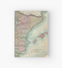Cuaderno de tapa dura Mapa vintage de España y Portugal (1801)