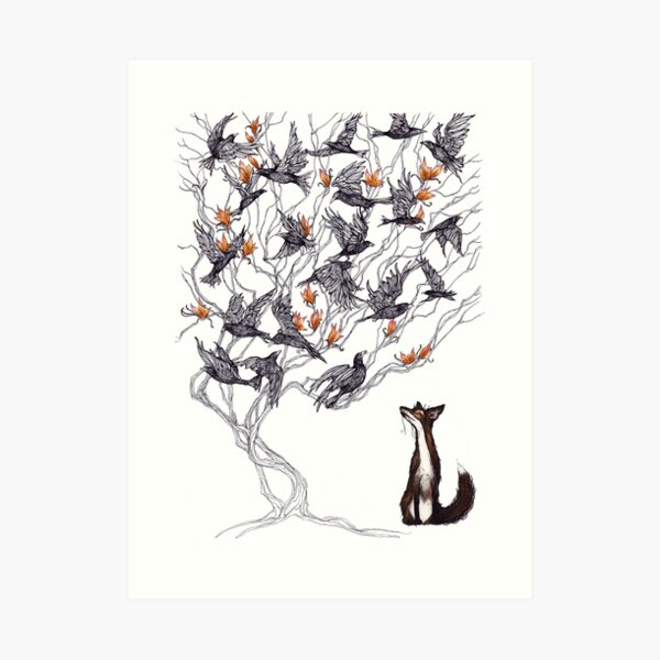 The Fox and the Crow Art Print