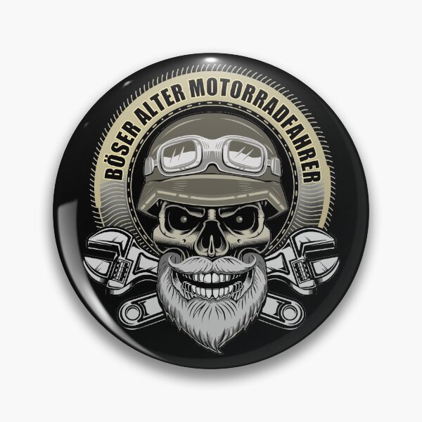 Item preview, old motorcyclist with beard / skull designed and sold by 1001karte.