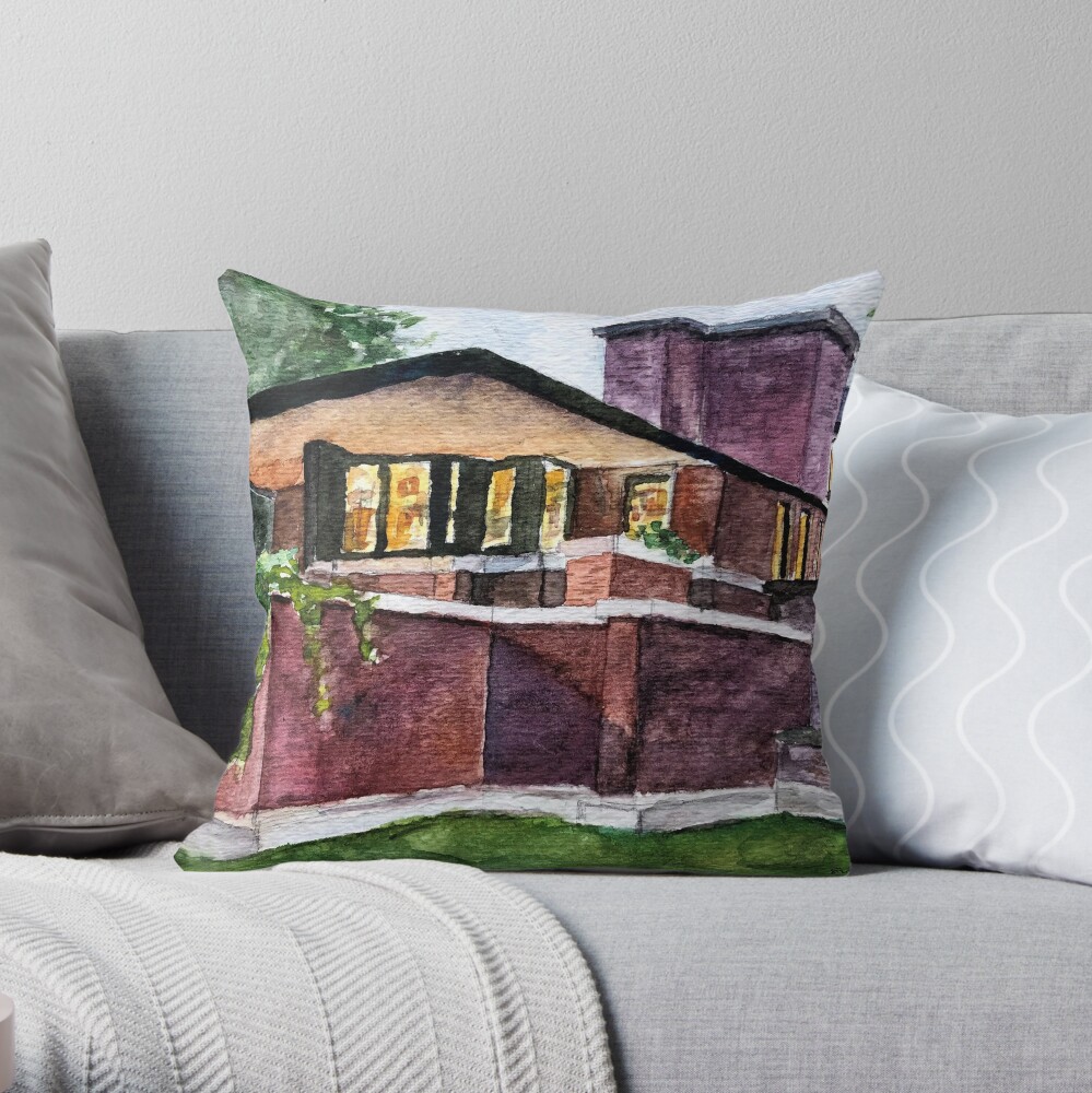 Frank lloyd wright throw cheap pillows