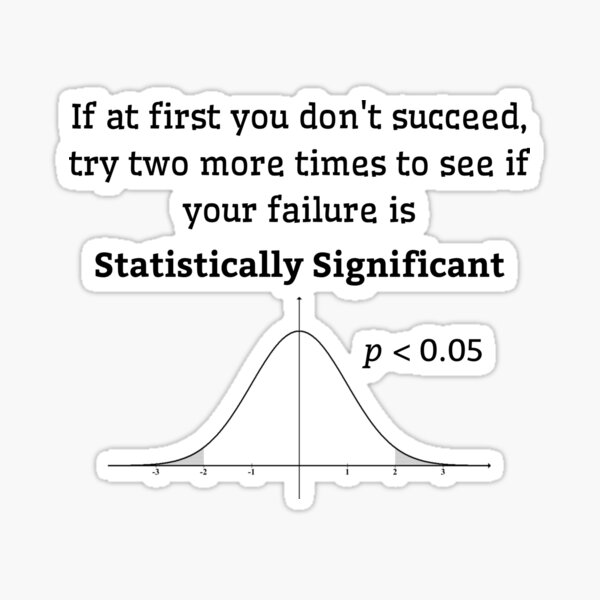 Statistics Bell Curve Joke Sticker