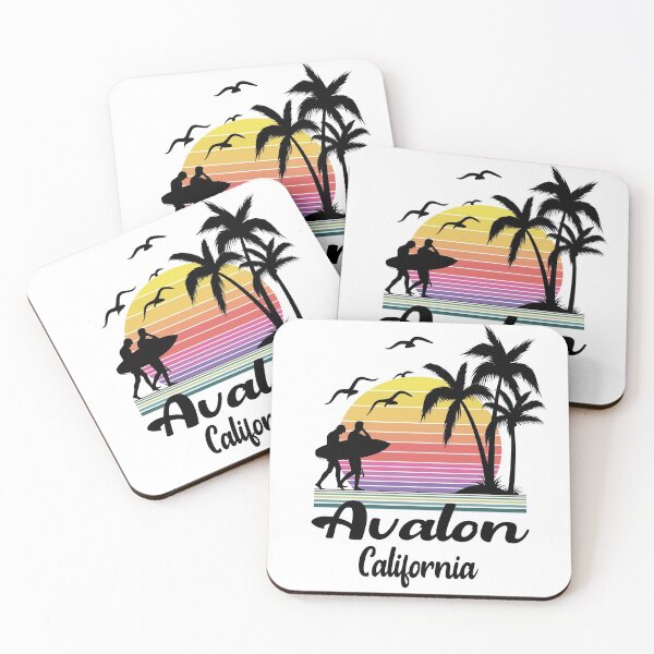 Item preview, Avalon California Seaside Retro Sunset designed and sold by Home-Spirit.