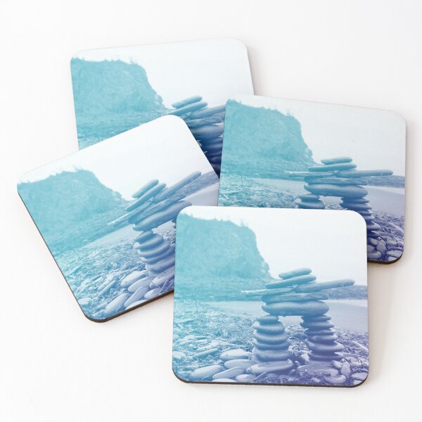 Item preview, Blue Inukshuk, Bay of Fundy designed and sold by courbebleue.