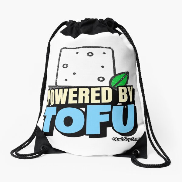 Powered By Tofu Drawstring Bag
