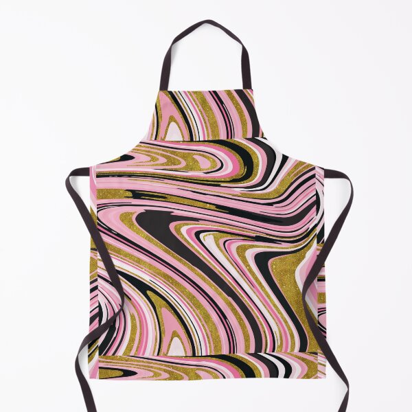Item preview, Pink Black Gold White Paint Pour Pattern Design designed and sold by boopsblunt.