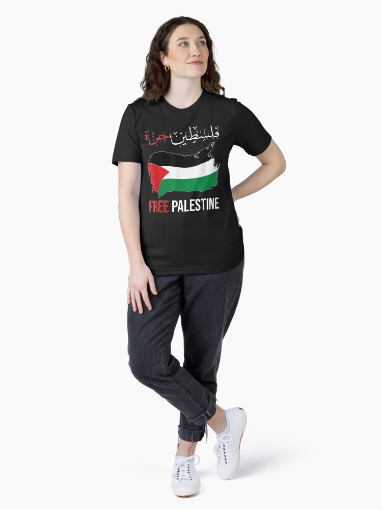 T-shirt Free Gaza Free Palestine - 100% Coton, Col Rond, Impressions Graphiques, Unisexe, Tailles S à 3XL