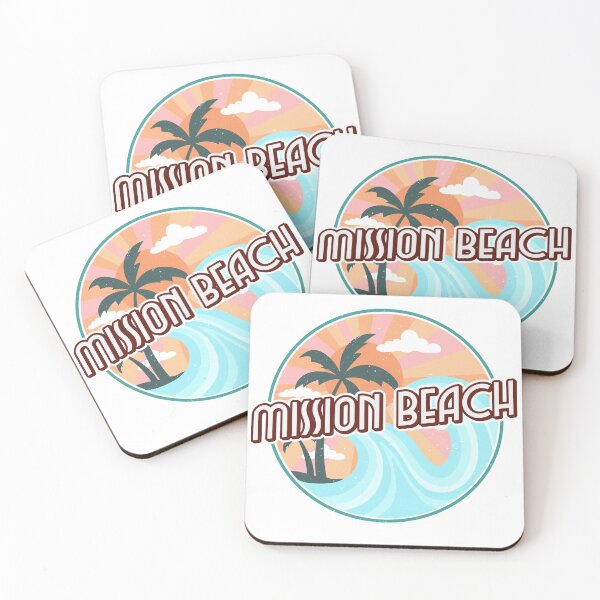Artikelvorschau, Retro Mission Beach San Diego Kalifornien Ozeanwellen entworfen und verkauft von Samsdesignshop.