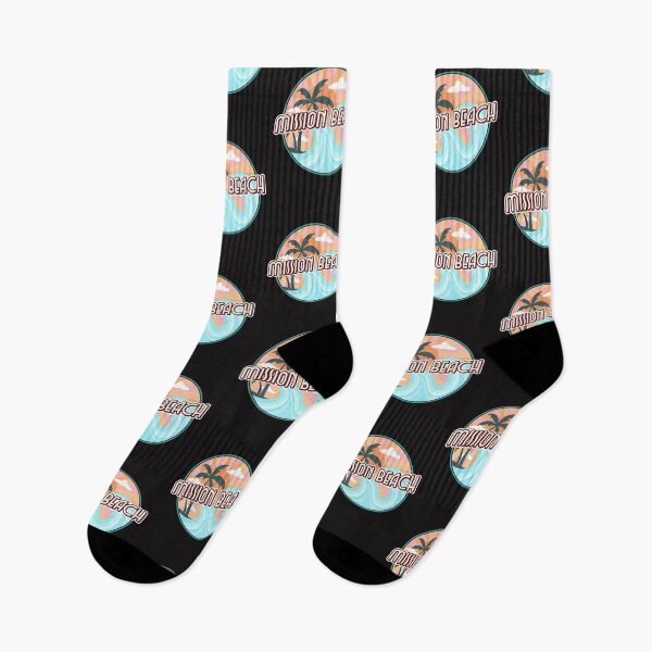 Item preview, Retro Mission Beach San Diego California Ocean Waves designed and sold by Samsdesignshop.