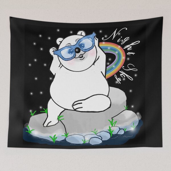 Item preview, Polar bear - night sky  designed and sold by Shirley cute art .