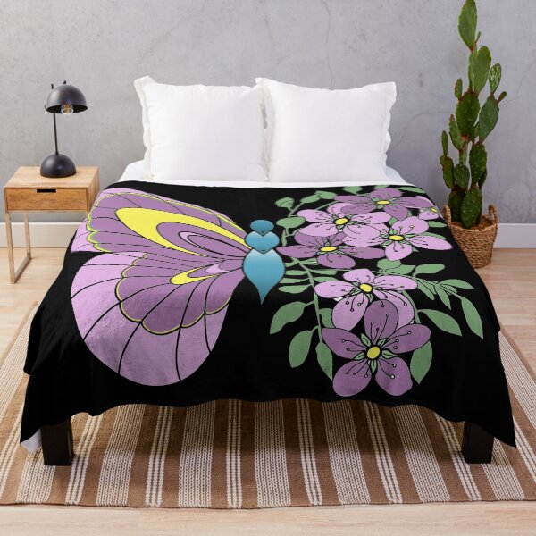 Item preview, Butterflies and Flowers, Popular Tattoo Design, Purple Flowers designed and sold by 10pmCreations.