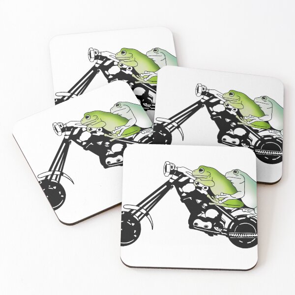 Item preview, Colorful Hardcore motorcycle frogs designed and sold by Katonion.