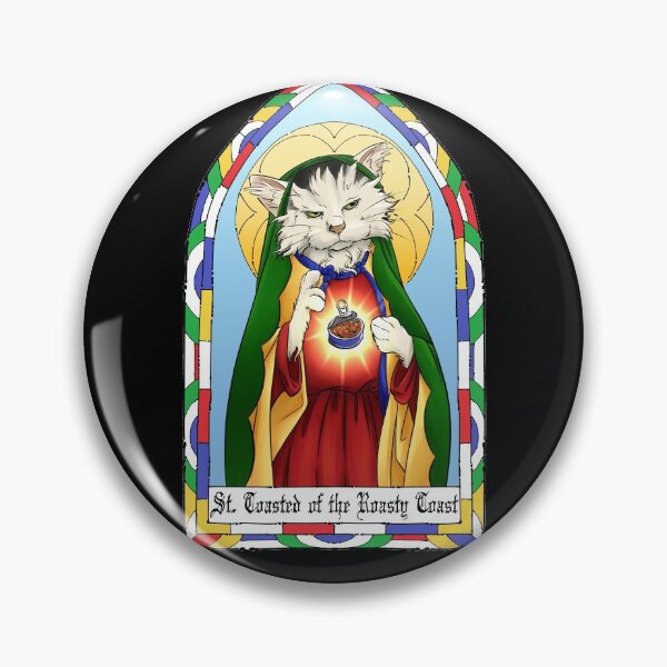Vista previa del artículo con la obra «Santo tostado», diseñado y vendido por Potroastsmom.