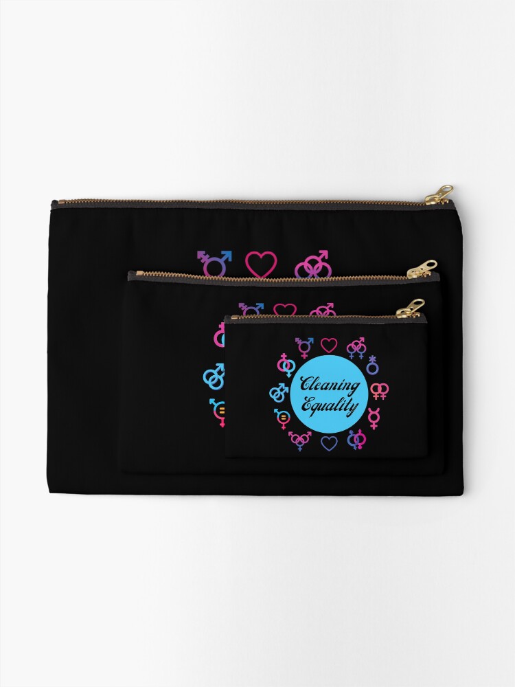 Alternate view of Cleaning Equality Gender Inclusive Housekeeping Pride Zipper Pouch