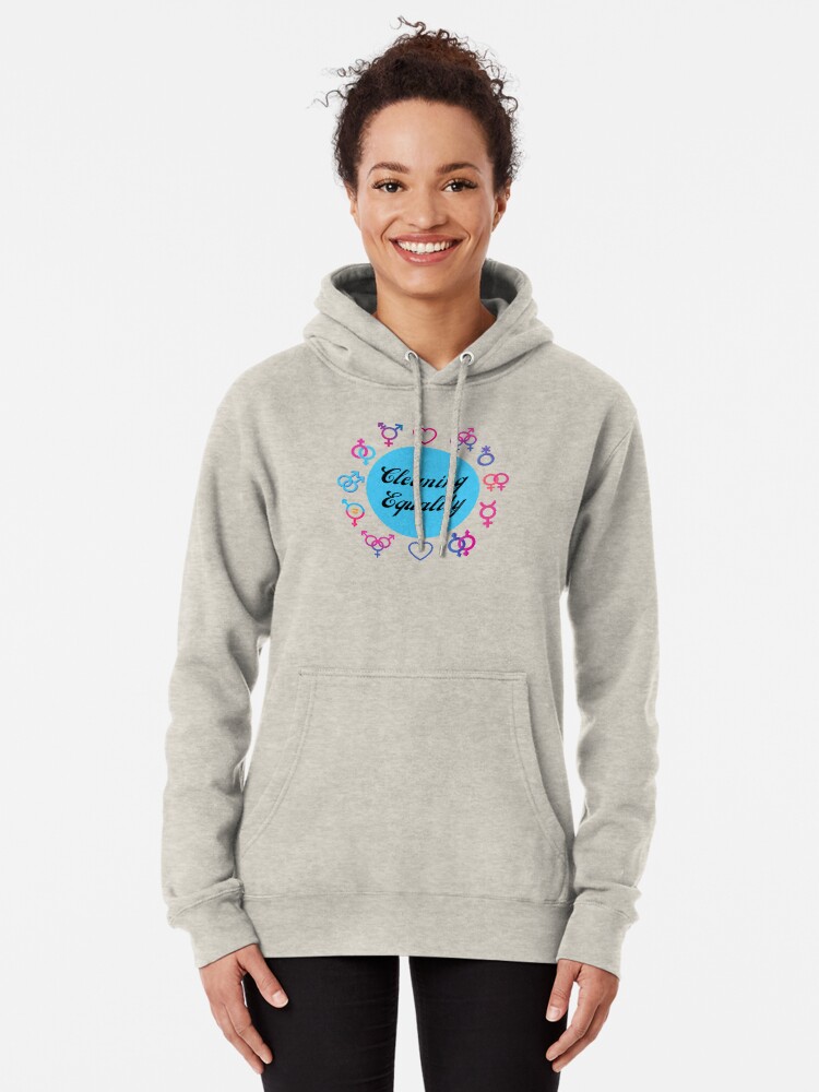 Alternate view of Cleaning Equality Gender Inclusive Housekeeping Pride Pullover Hoodie